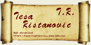 Teša Ristanović vizit kartica